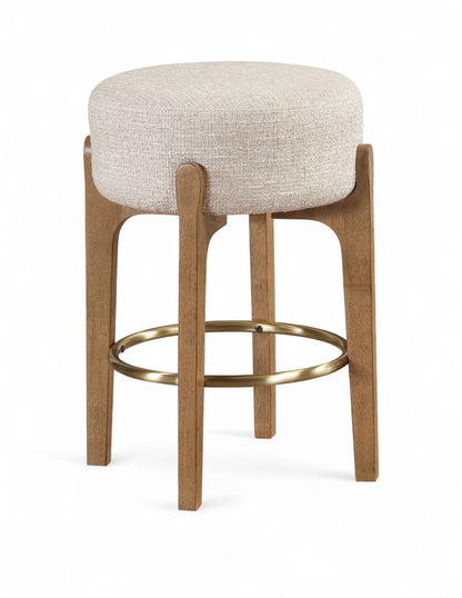 Torino - Backless Counter Stool With Brushed Brown Base (Set of 2)