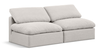 Indulge - Linen 2 Seat Modular Armless Sofa