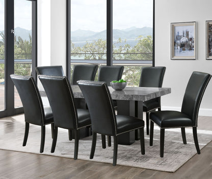 Camila - Rectangular Dining Set - Gray Top