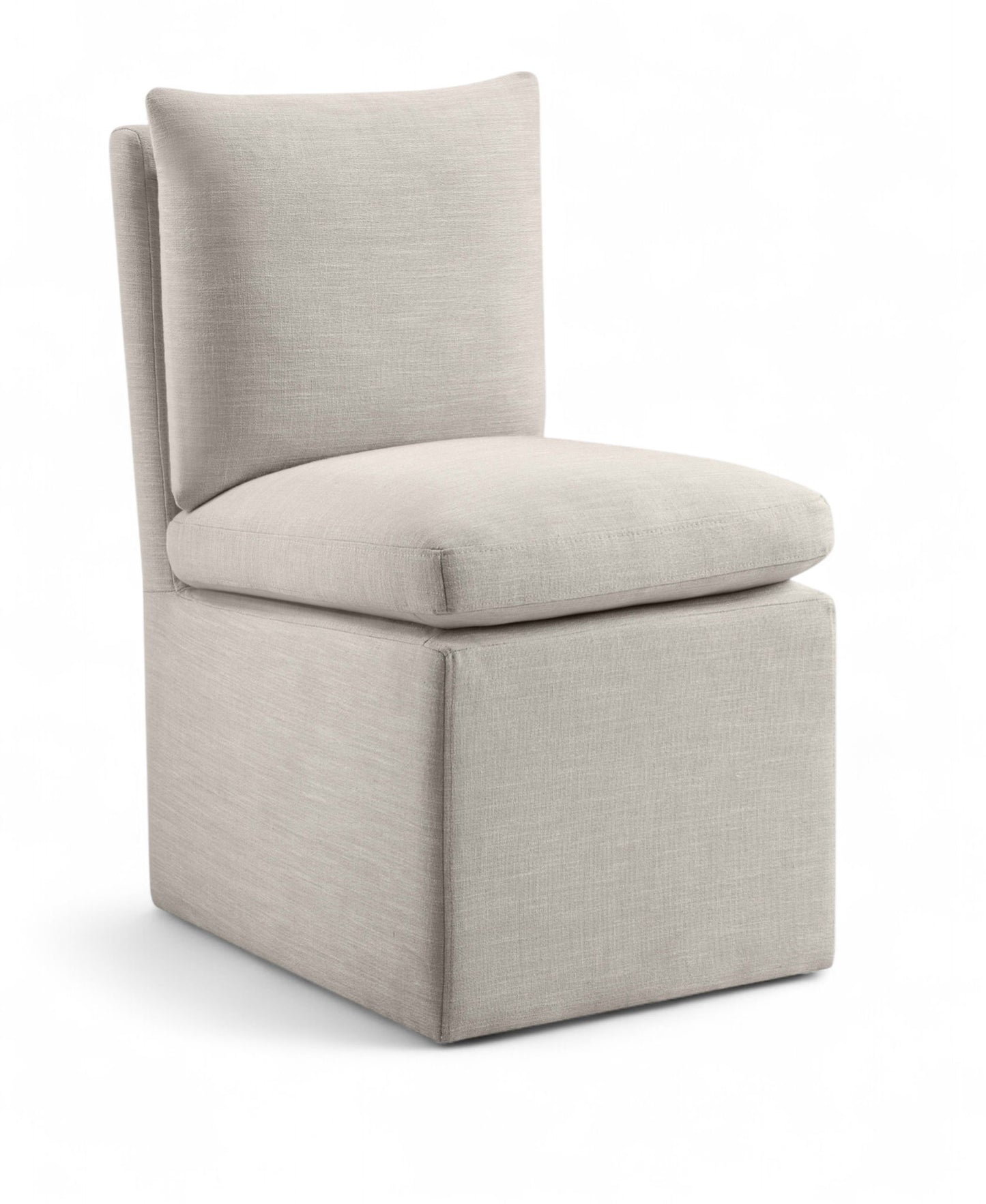 Nelori - Linen Textured Performance Fabric Upholstered Dining Chair (Set of 2)