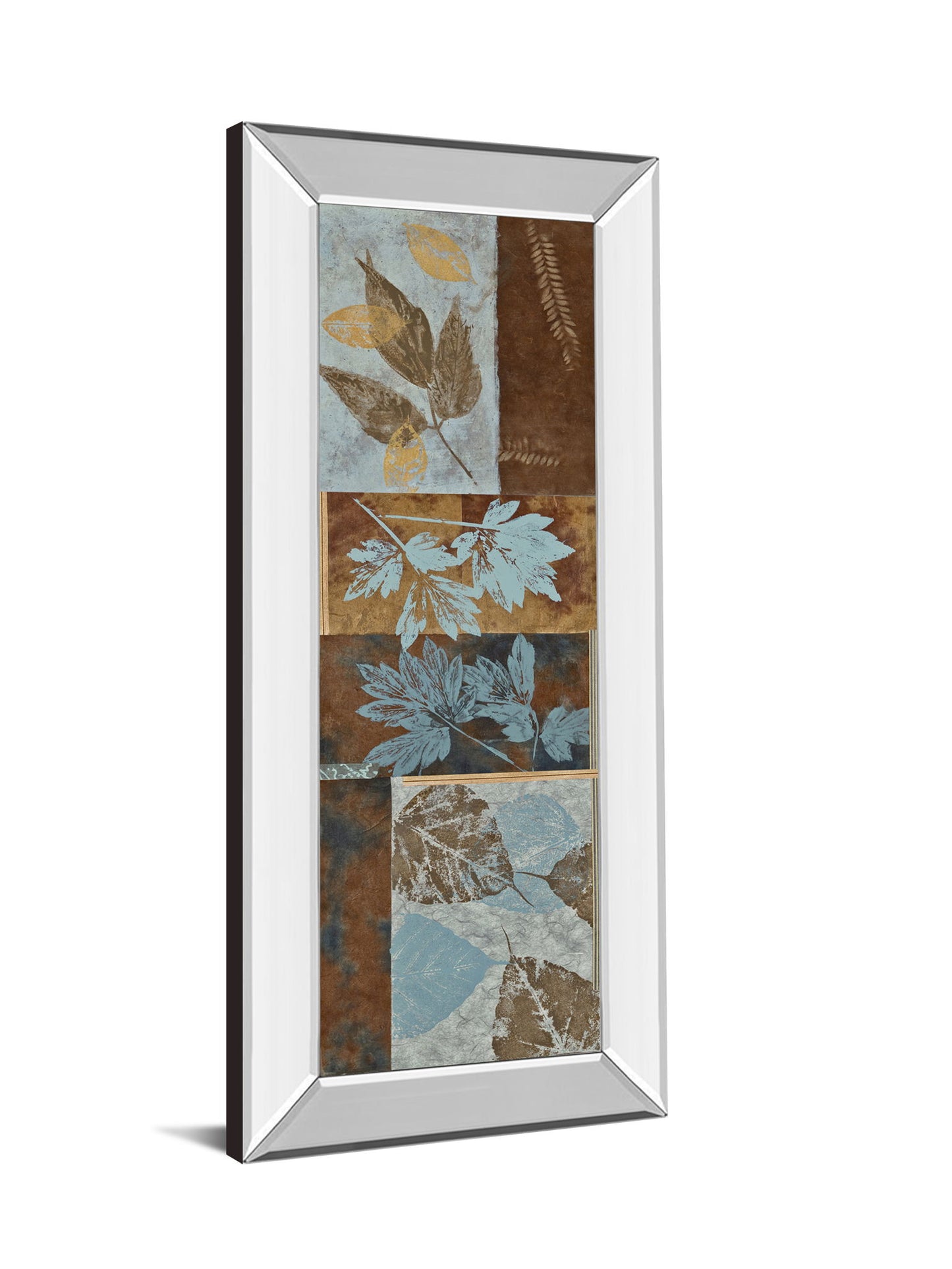 Fusion Panel Il By Jeni Lee - Mirror Framed Print Wall Art - Light Brown
