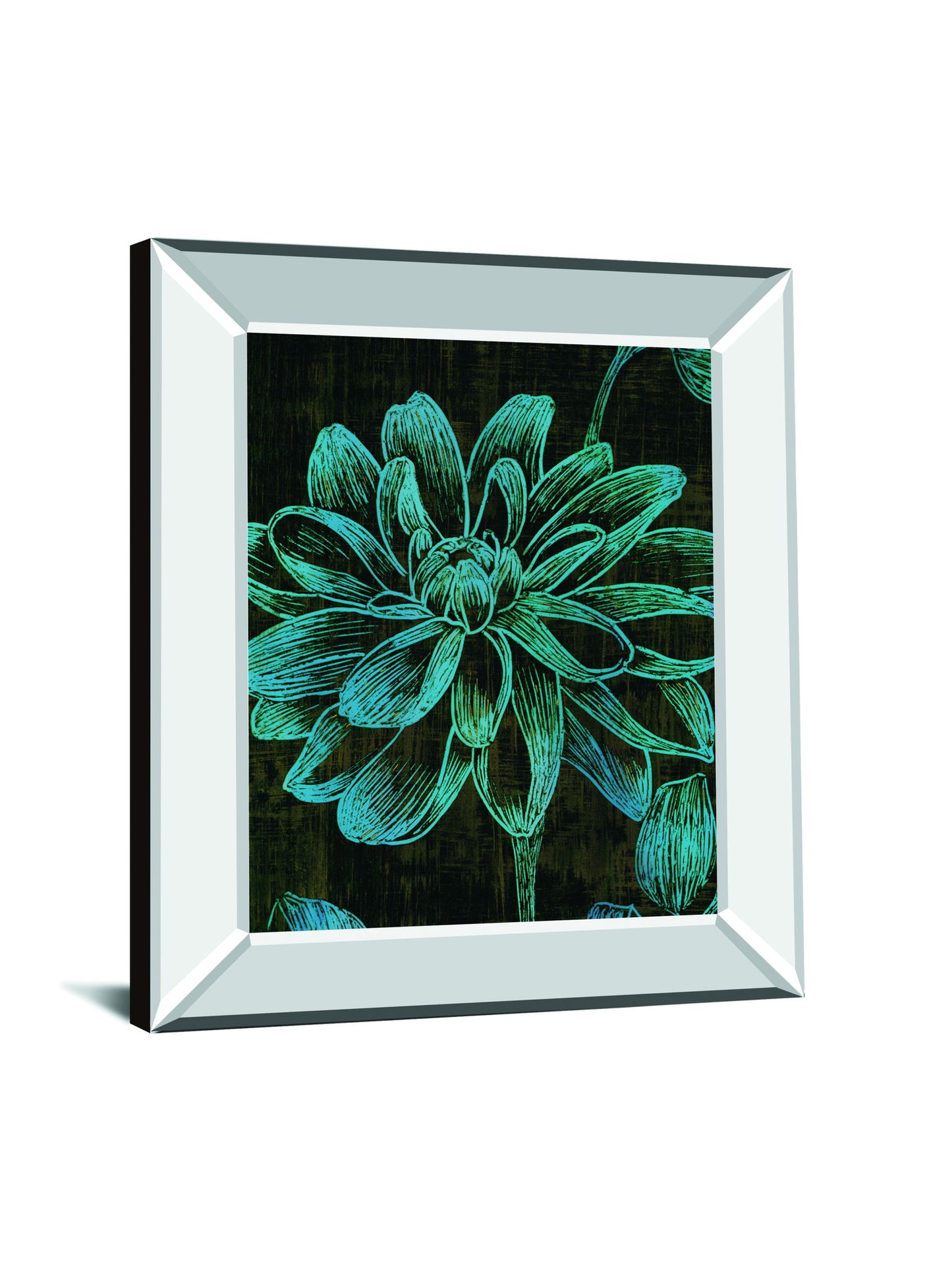 Boudoir I By Maja - Mirror Framed Print Wall Art - Blue