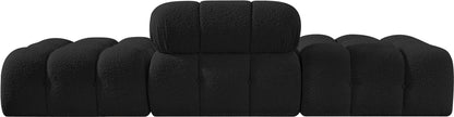 Ames - 3 Piece Boucle Upholstered Modular Sofa With 2 Backless Seats