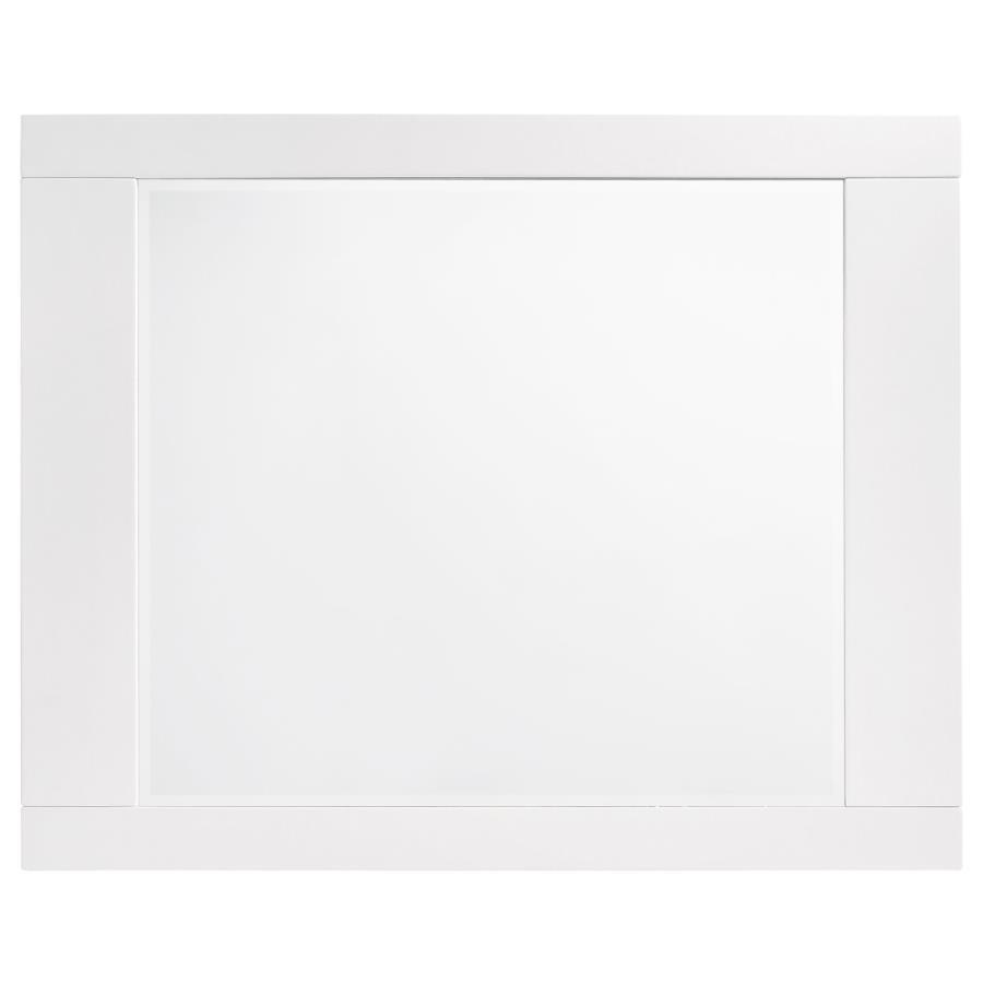 Felicity - Espejo de tocador rectangular - Blanco brillante