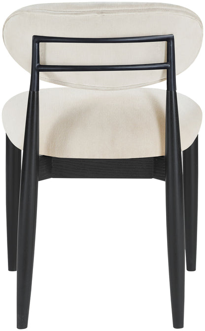 Riccio - Fabric Dining Side Chair (Set of 2) - Black Frame
