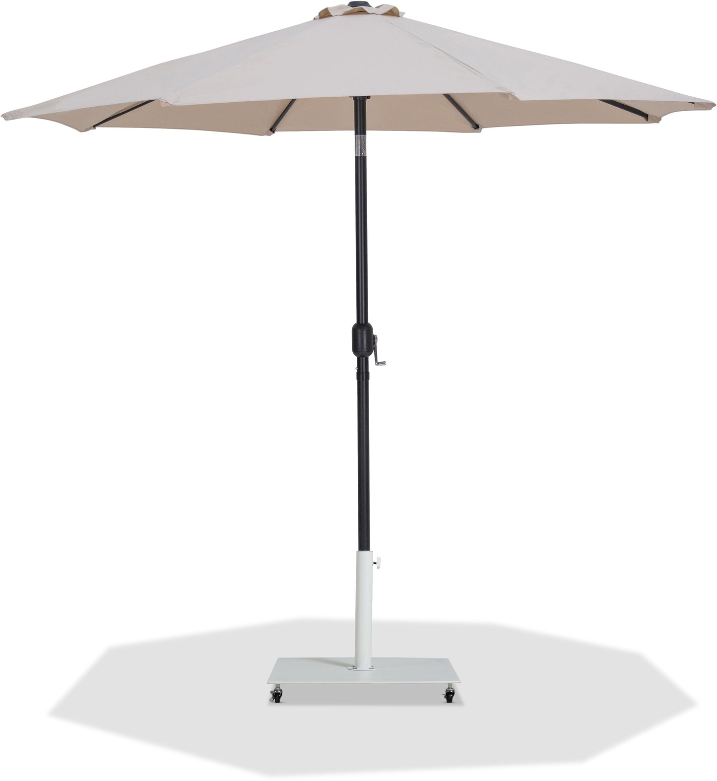 Fiji - Aluminum Patio Umbrella With Square White And Black Base