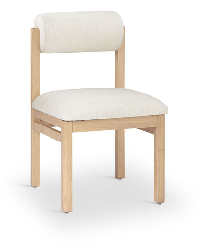 Roundhill - Fabric Dining Chair (Set of 2) - Natural Frame