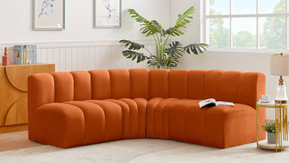 Arc - Velvet 4 Piece Corner Modular Sofa