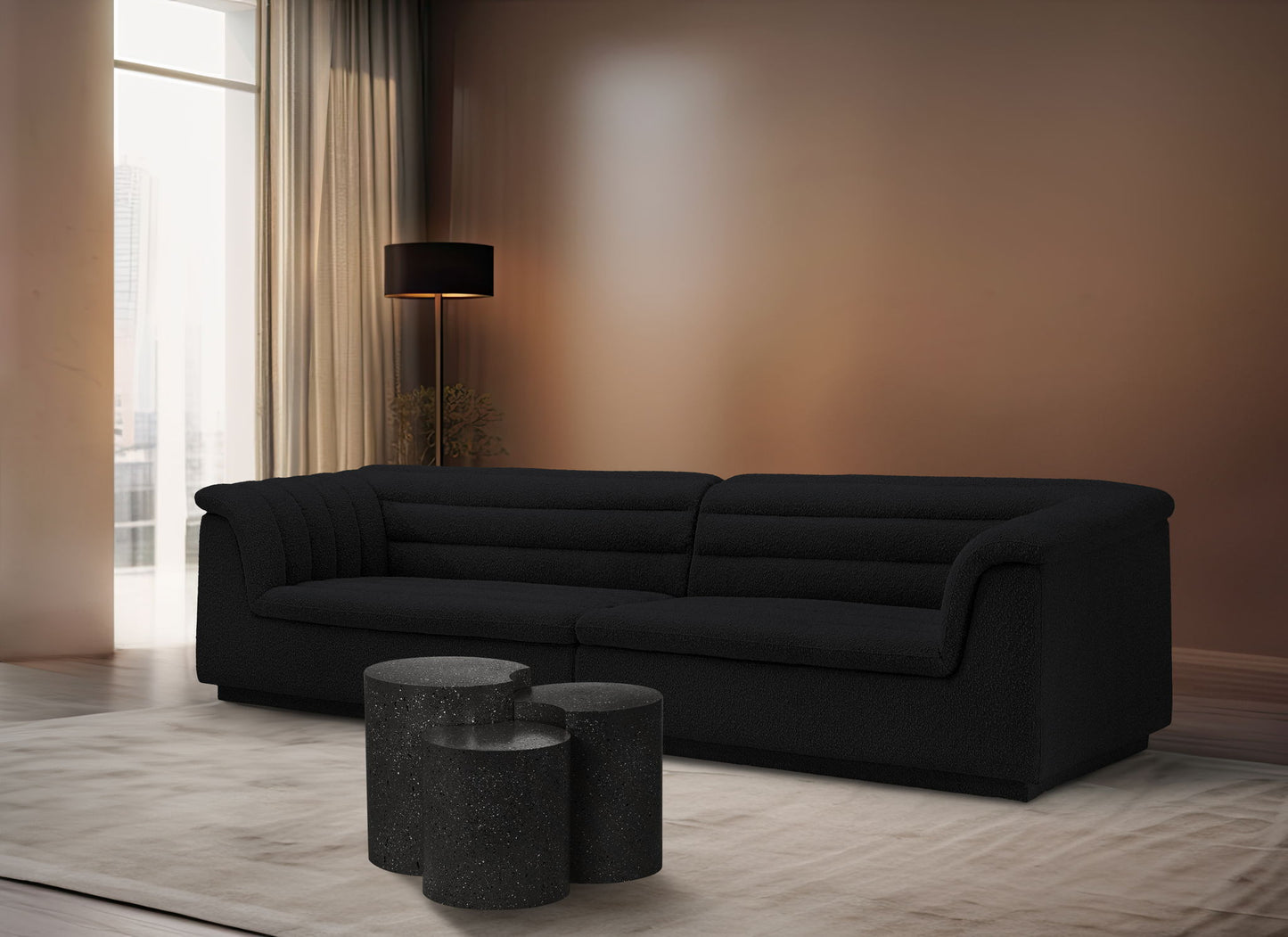 Dimple - 20" 3 Piece Modular End Table - Terazzo Finish