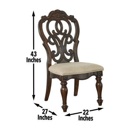 Royale - Side Chair (Set of 2) - Dark Brown