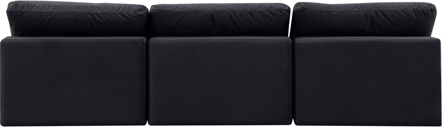 Comfy - Velvet Modular Armless Sofa 3 Seats