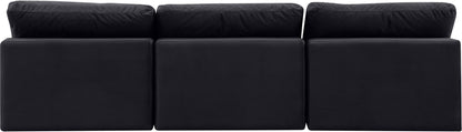 Comfy - Velvet Modular Armless Sofa 3 Seats