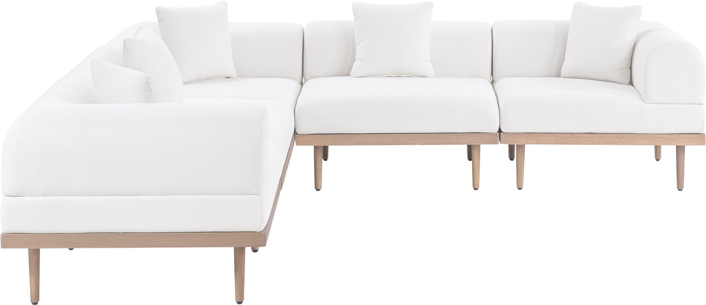 Laguna - 5 Piece 106.5" Upholstered Outdoor Patio Modular Sectional