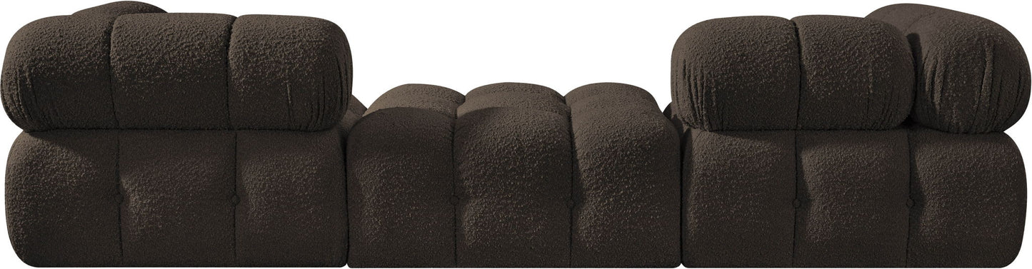 Ames - 3 Piece Boucle Modular Sofa With 1 Backless Seat