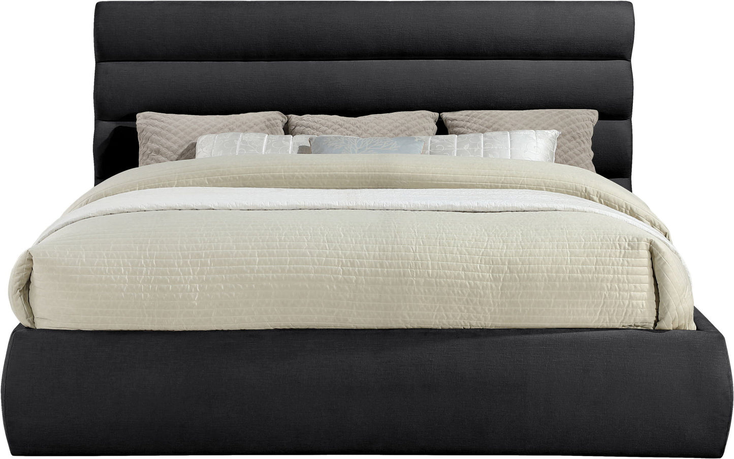Adam - Chenille Fabric Bed With 52" Headboard