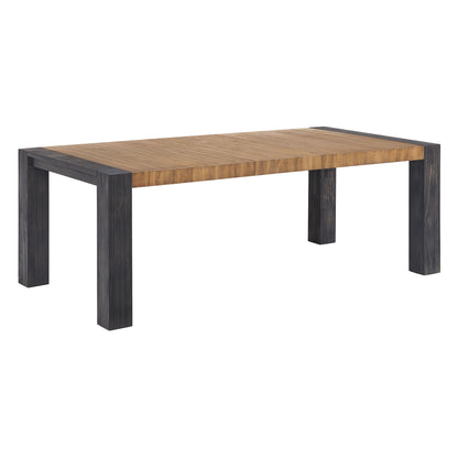 Breckenridge - Dining Table With Oak Top And 1X18 Leaf - Black