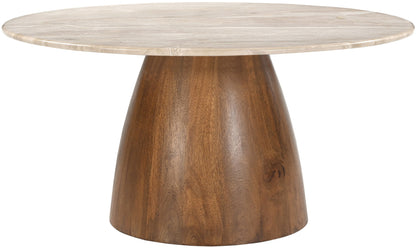 Liona - Marble And Mango Wood Table