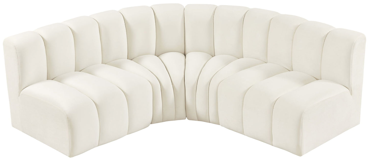 Arc - Velvet 4 Piece Corner Modular Sofa