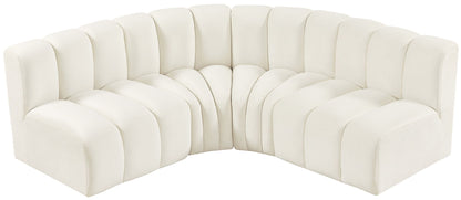 Arc - Velvet 4 Piece Corner Modular Sofa