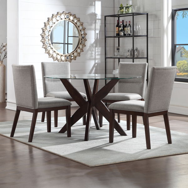 Amalie - 5 Piece Dining Set - Brown