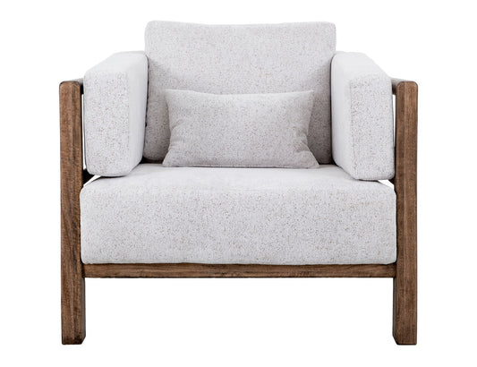 Roots - Armchair - Pearl Silver / Light Brown
