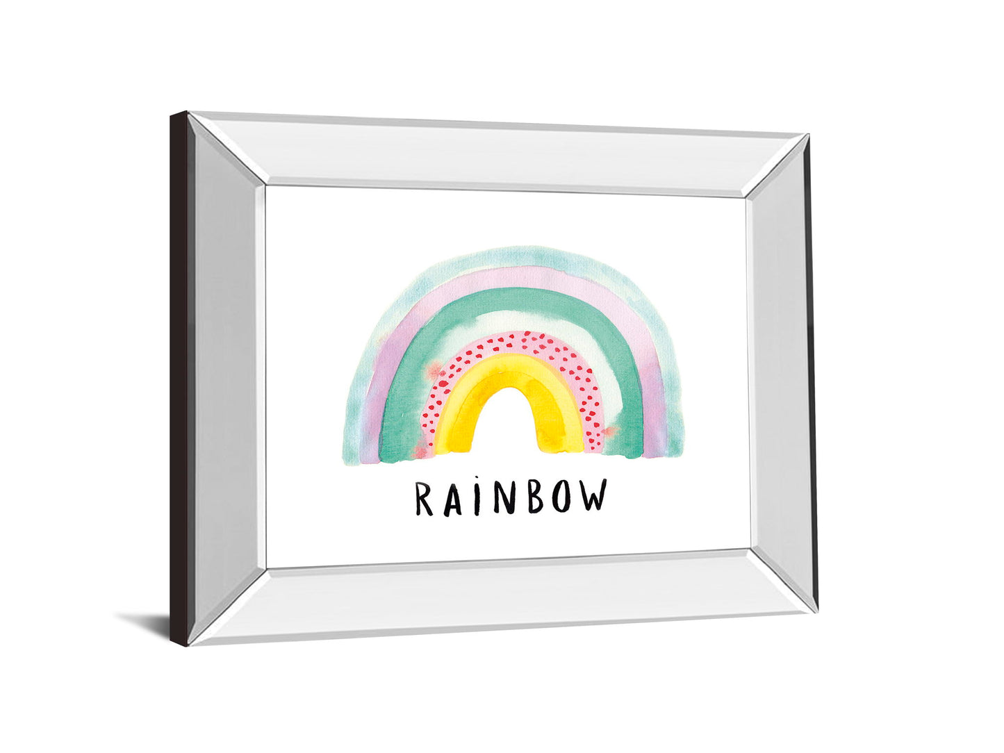 Rainbow Joy By Joelle Wehkamp - Mirror Framed Print Wall Art - White