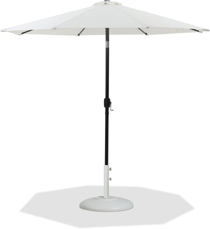 Fiji - Aluminum Patio Umbrella With Round White And Black Base