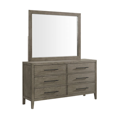 Versailles Contemporary - 6-Drawer Dresser & Mirror Set