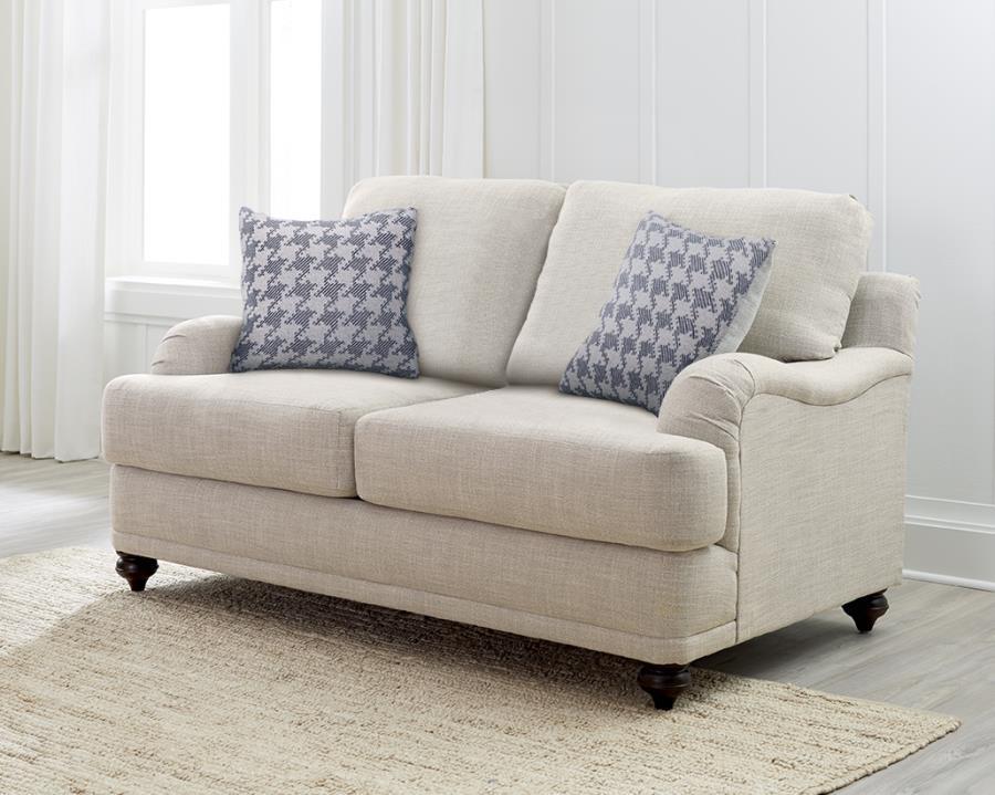Glenn - Loveseat con brazos empotrados - Gris claro