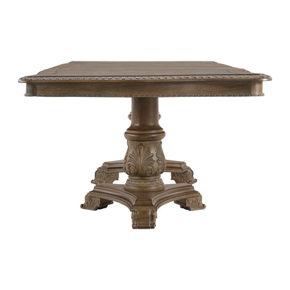 Madison Park - Mesa de comedor rectangular de 2 hojas - Nogal