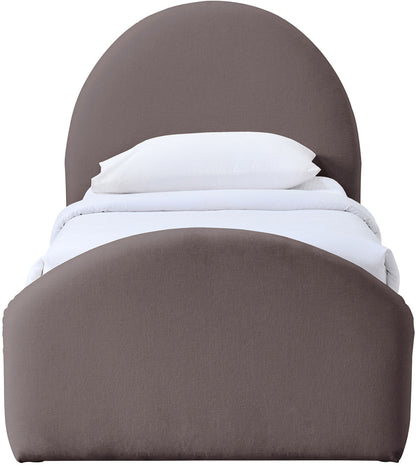 Andaz - Chenille Fabric Upholstered Trundle Bed