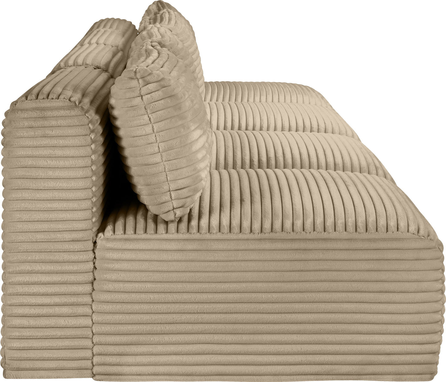Shaggy - Fabric 4 Seat Modular Armless Sofa
