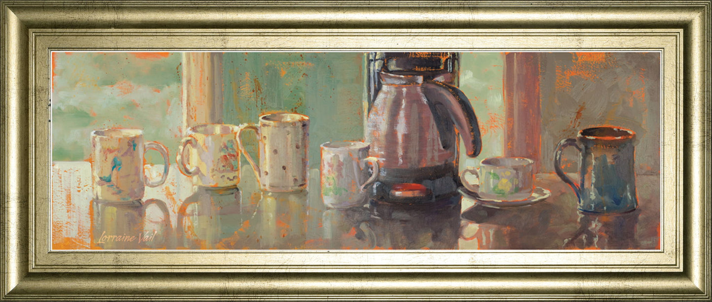 Gathering I By Lorraine Vail - Framed Print Wall Art - Light Brown
