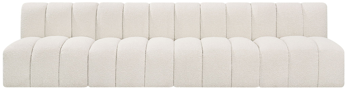 Arc - Boucle Fabric 4 Seats Modular Sofa