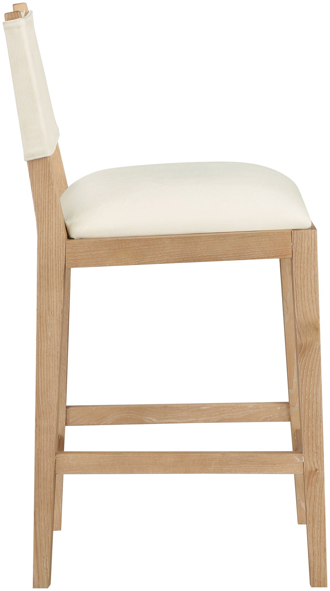 Avon - Linen Textured Performance Fabric Upholstered Counter Stool