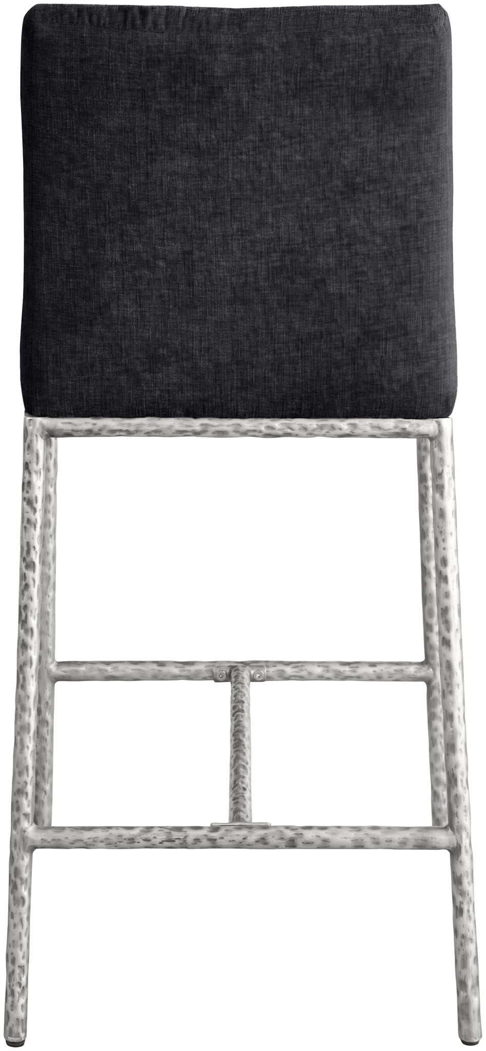Reeves - Chenille Fabric Upholstered Counter Stool (Set of 2) - Silver Base