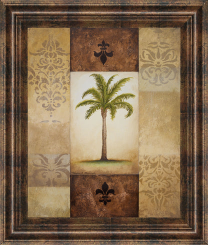 Fantasy Palm I By Michael Marcon - Framed Print Wall Art - Light Brown