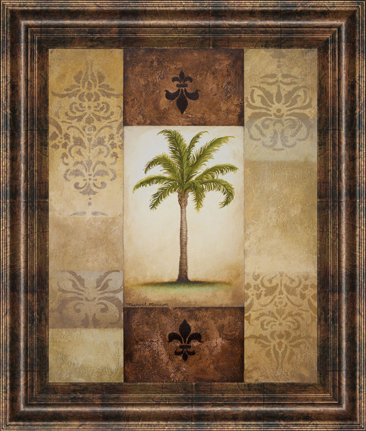 Fantasy Palm I By Michael Marcon - Framed Print Wall Art - Light Brown