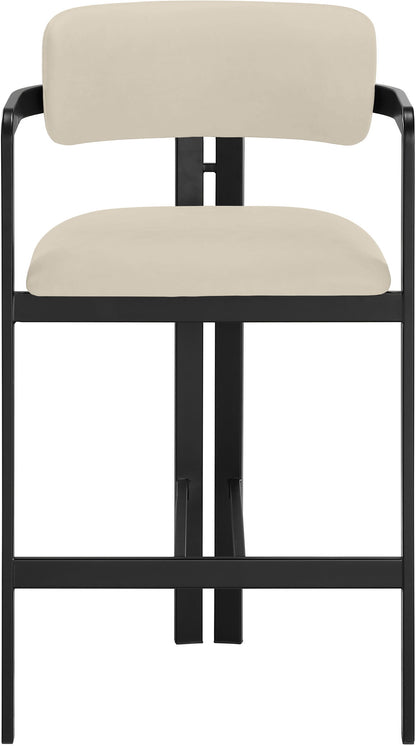 Aurum - Vegan Leather Upholstered Counter Stool With Graphite Black Base