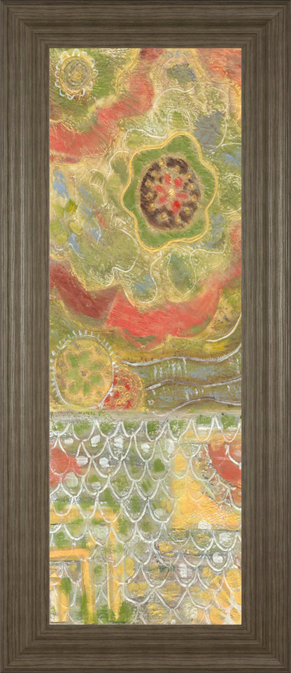 Moroccan Whimsy I By Karen Deans - Framed Print Wall Art - Green
