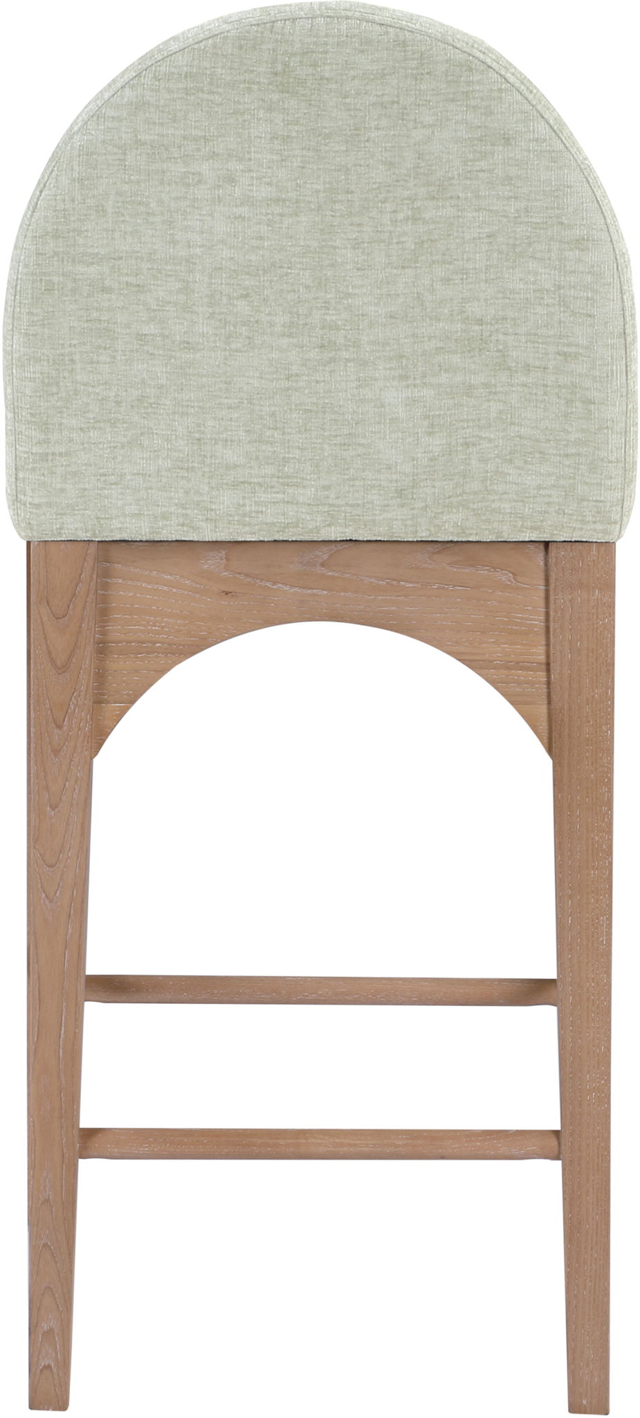 Waldorf - Chenille Stool With Natural Legs