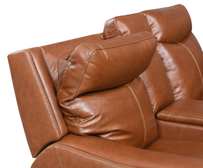 Natalia - Recliner Console Loveseat - Dark Brown