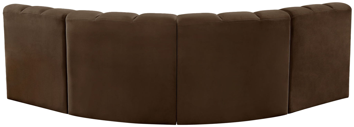Arc - Velvet 4 Piece Corner Modular Sofa
