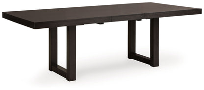 Neymorton - Marrón grisáceo oscuro - Mesa extensible rectangular de mariposa para comedor