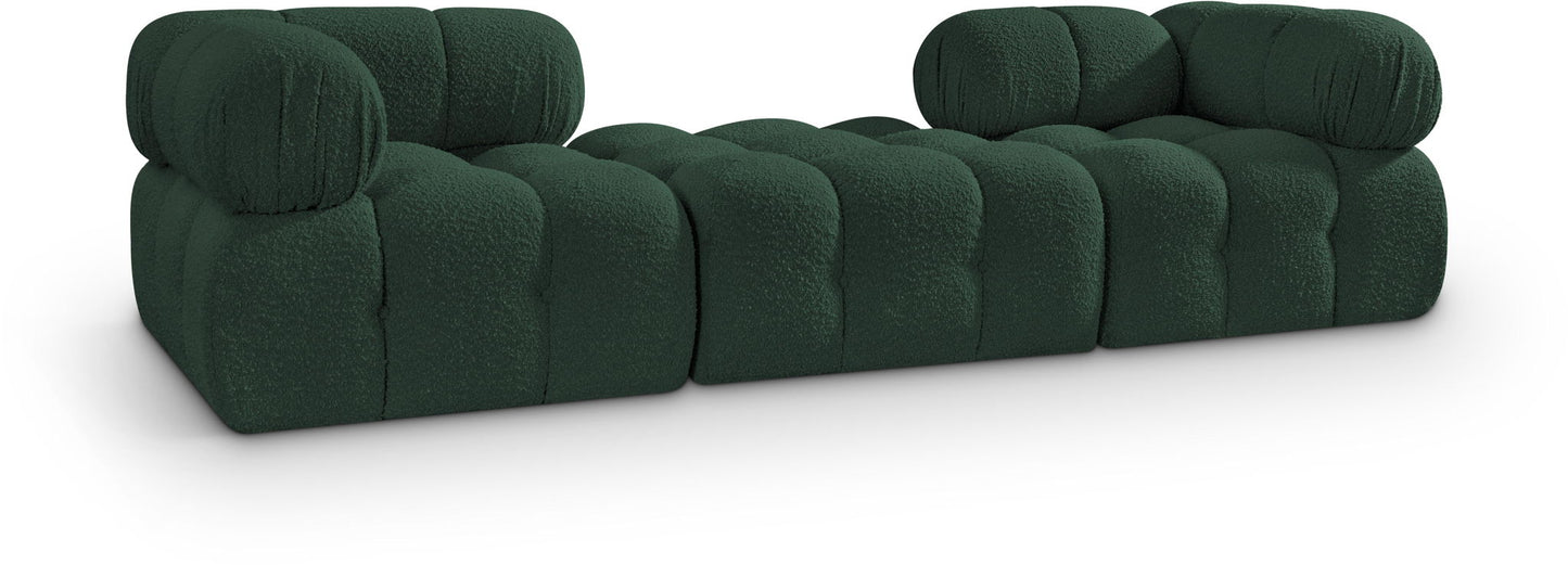Ames - 3 Piece Boucle Modular Sofa With 1 Backless Seat