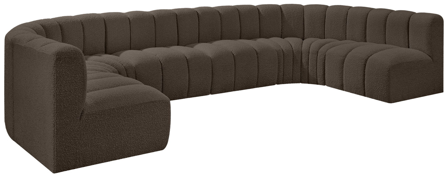 Arc - Boucle Fabric 8 Piece Modular Sofa