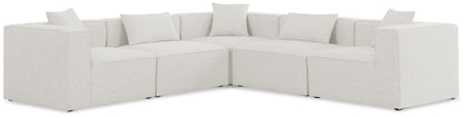 Cube - Linen 5 Piece Modular Corner Sectional