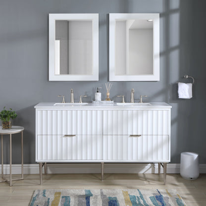 Modernist - Bathroom Vanity With Chrome Legs