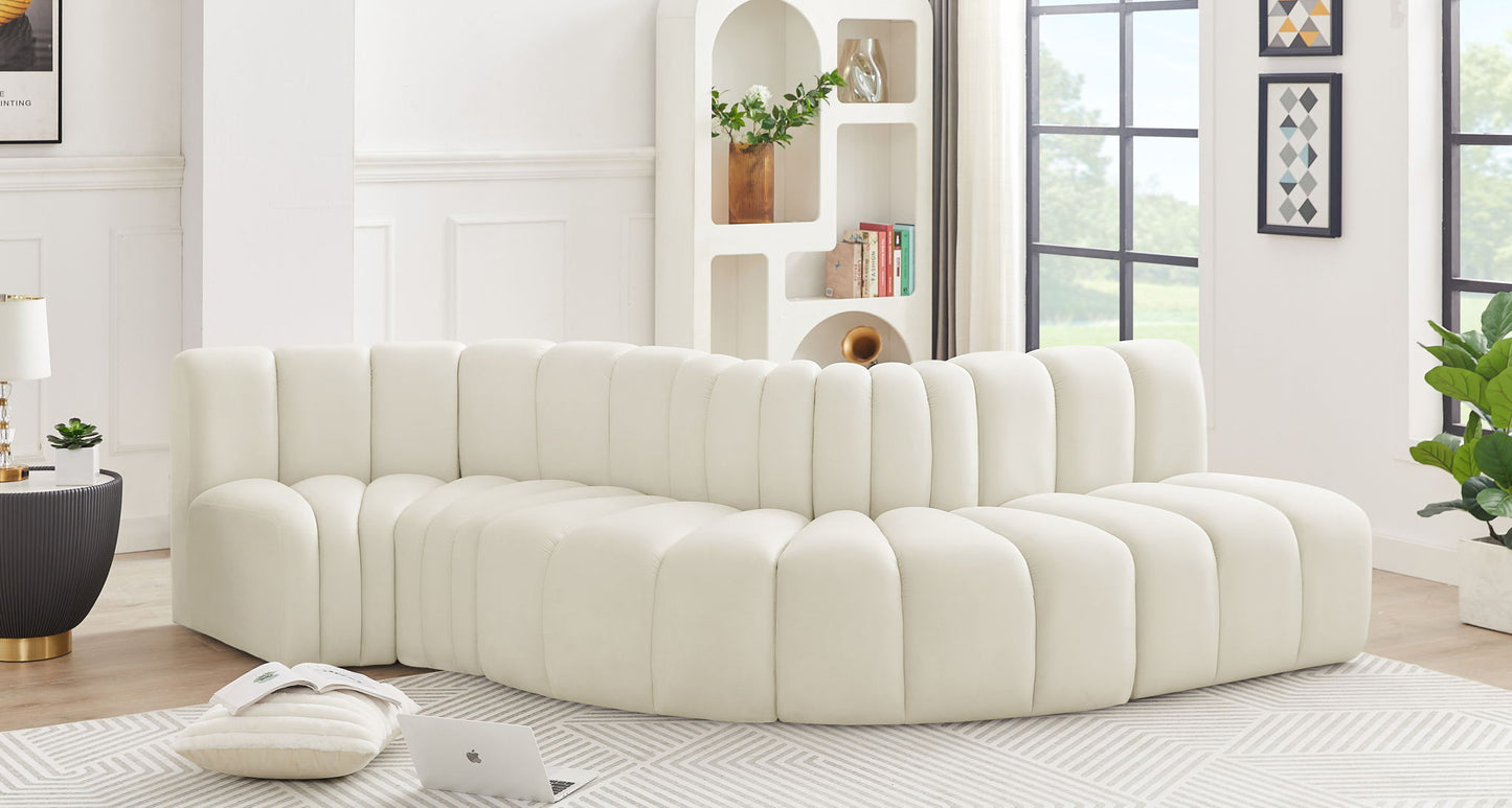 Arc - Velvet 5 Piece Modular Sofa