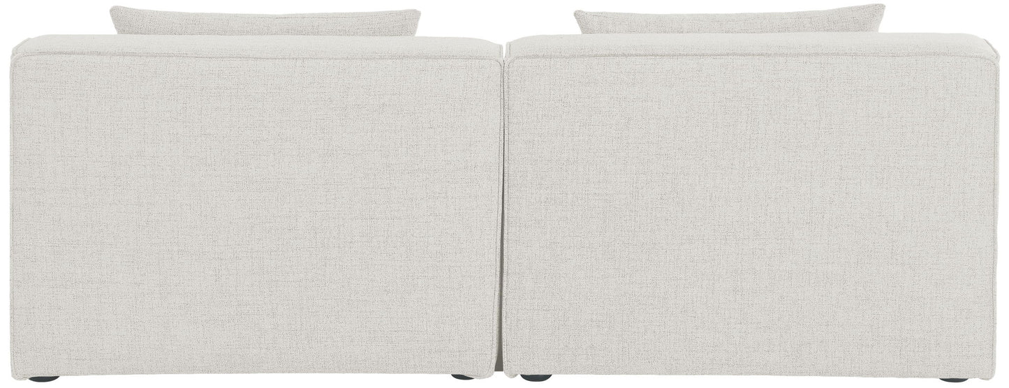 Cube - Linen Modular 2 Seat Armless Sofa